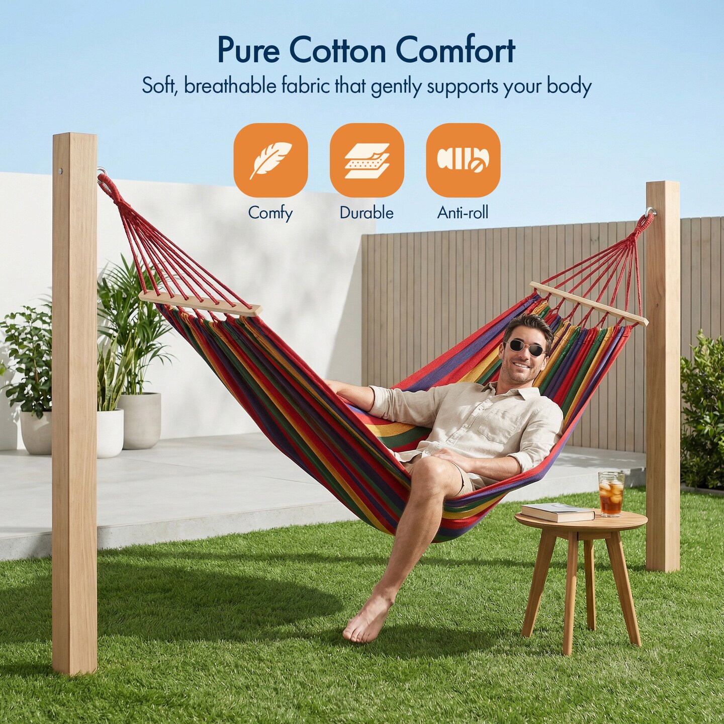 Gardenised Outdoor Hanging Hammocks for Leisure and Relaxation Use