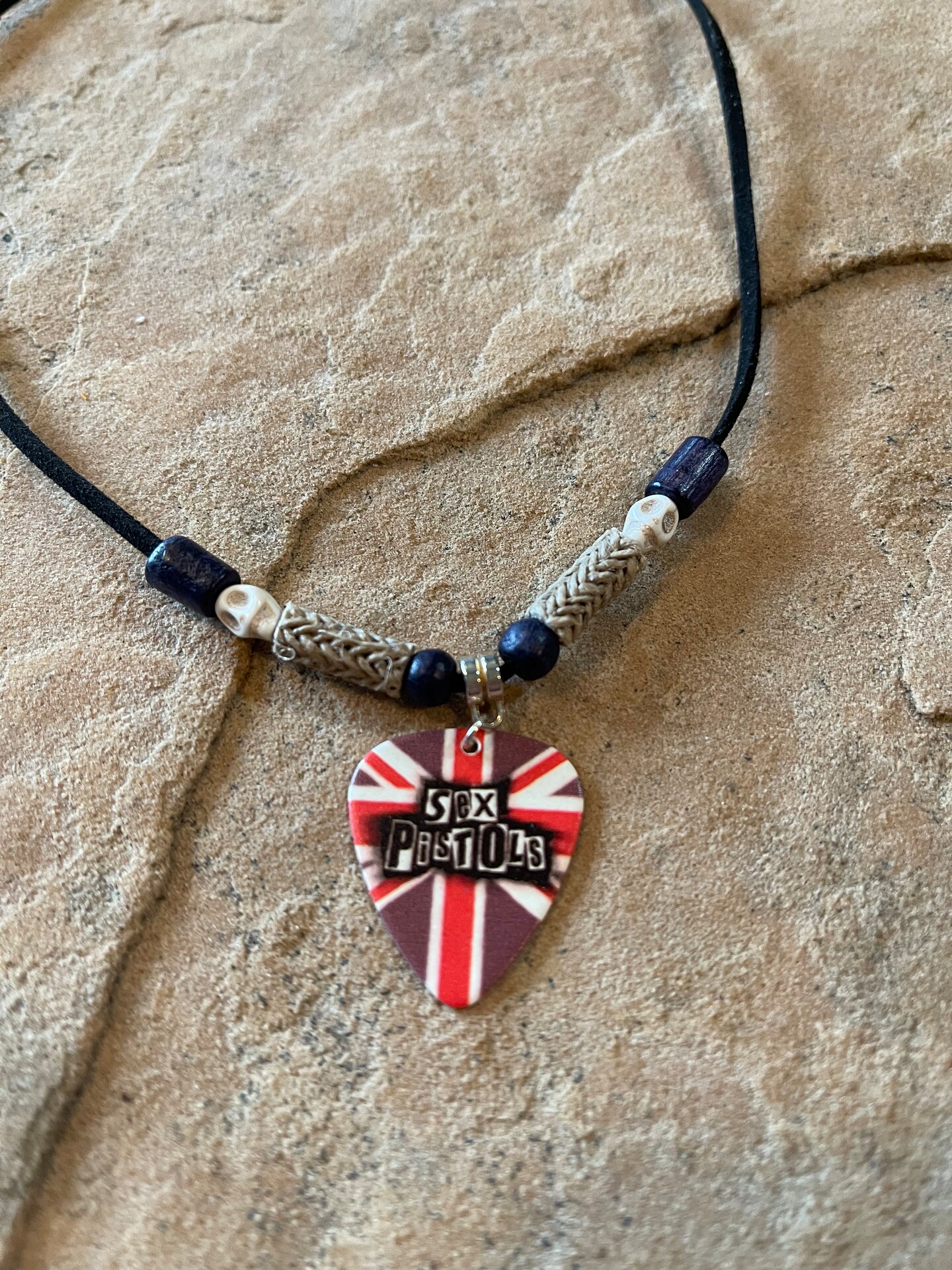 Rock and Roll Guitar Pick Necklace, 70 Bands to choose from