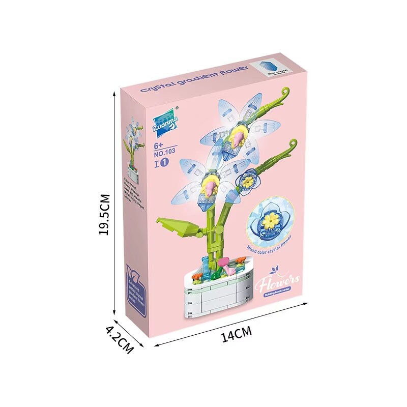Violet Building Brick Potted Flower F07M9-10(103)-I8 | Michaels