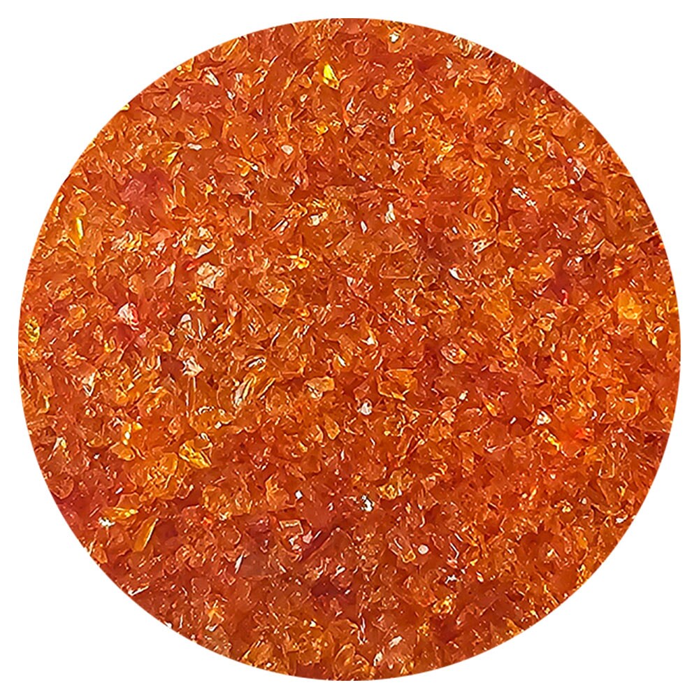 Wissmach Frit Medium Orange/Red Transparent 96-51 1Lb. Jar 96 COE