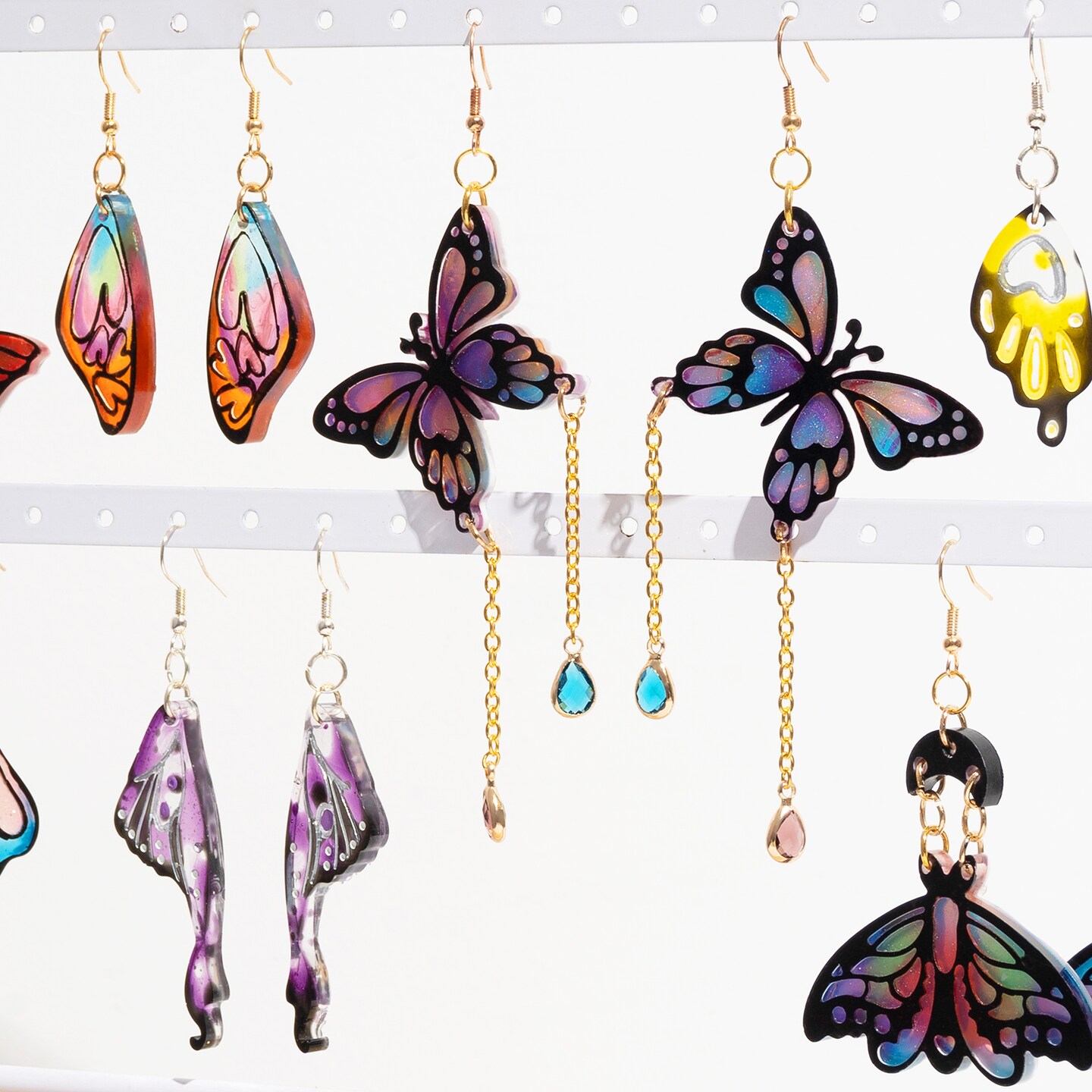 LET&#x27;S RESIN Resin Earring Molds, 2 Pcs Resin Molds Silicone with Butterfly Moth Wings Shapes, Silicone Molds for Resin Jewelry, DIY Art Craft