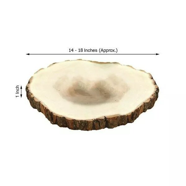 6 pcs 14-18" Natural Round Poplar Wood Slices Wedding Centerpieces Decorations