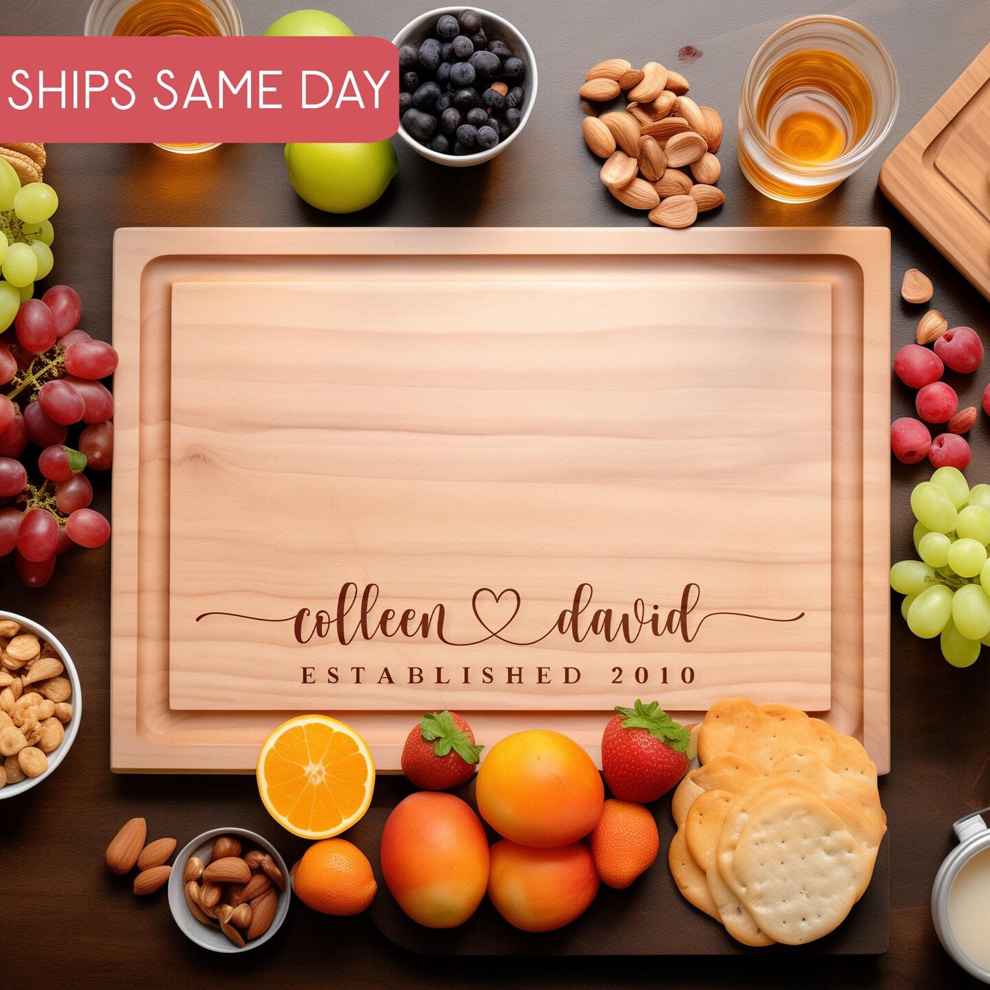 Cutting Board, Personalized Cutting Board, Engraved Cutting Board, Engagement gift, Custom outlet Wedding gift-, Housewarming gift -21254-CUTB-004