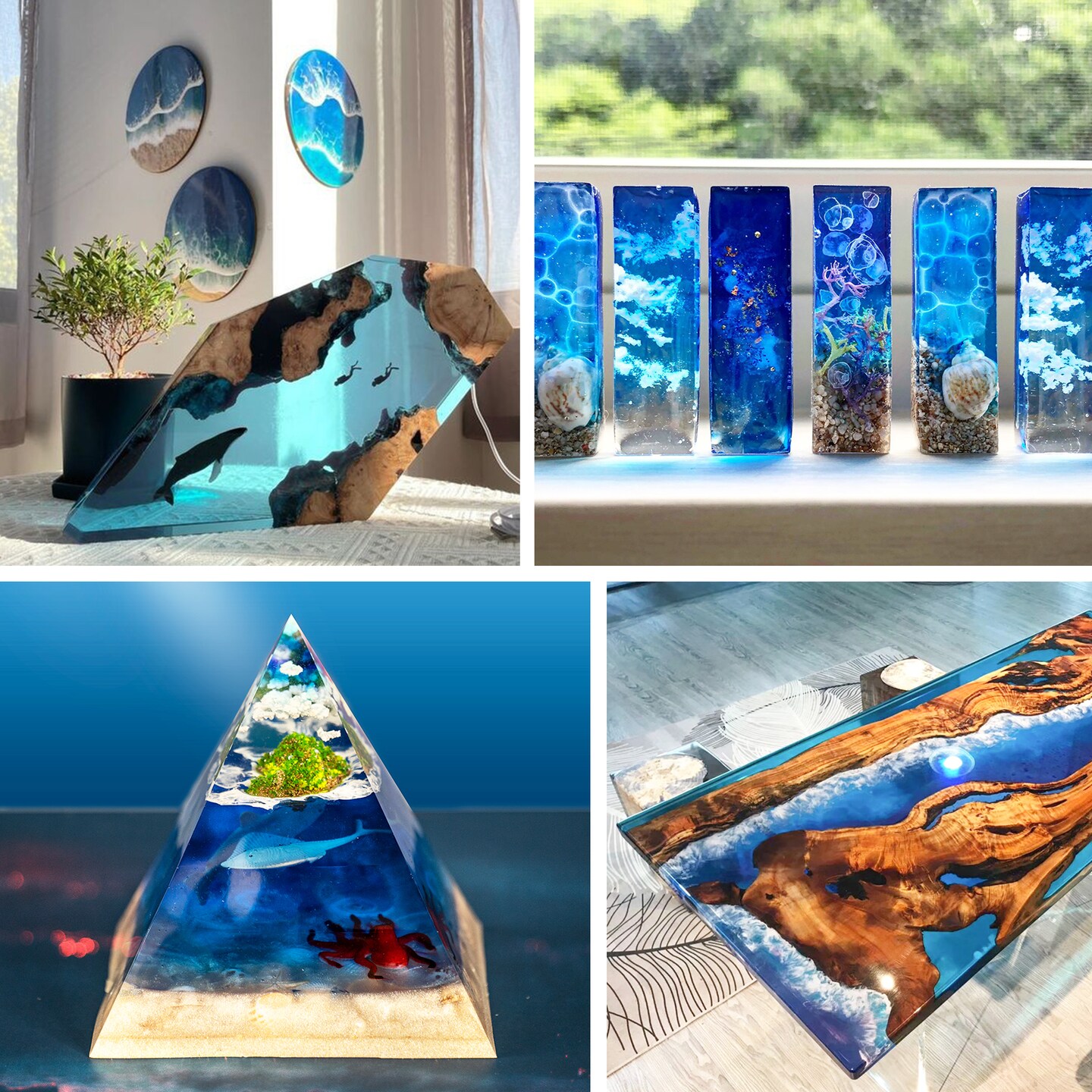 LET&#x27;S RESIN EPOXY RESIN Deep Pour Epoxy Resin, 51OZ 2-4 inch Clear Epoxy Resin Kit,Bubble Free Low Odor 2:1 Low Viscosity Casting for River Table,Wood,Flower Preservation, Art Crafts