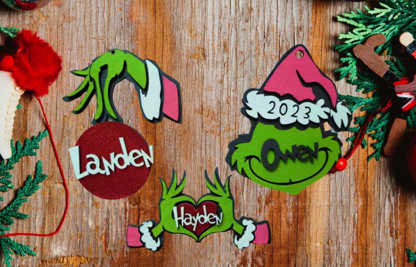 2024 Personalized Grinch Ornament Grinch Christmas Tree Ornament Family 2024-personalized-grinch-ornament-grinch-christmas-tree-ornament-family