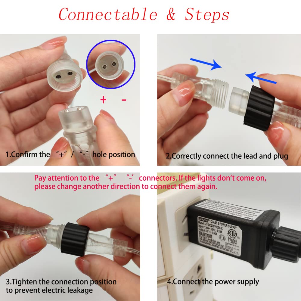 Aokudoni 4th of July Decorations Outdoor, 16 Inch Red White and Blue Meteor Shower Lights for Independence/National/Memorial Day, LED Christmas Lights Outdoor for Yard Garden Tree Holiday Party