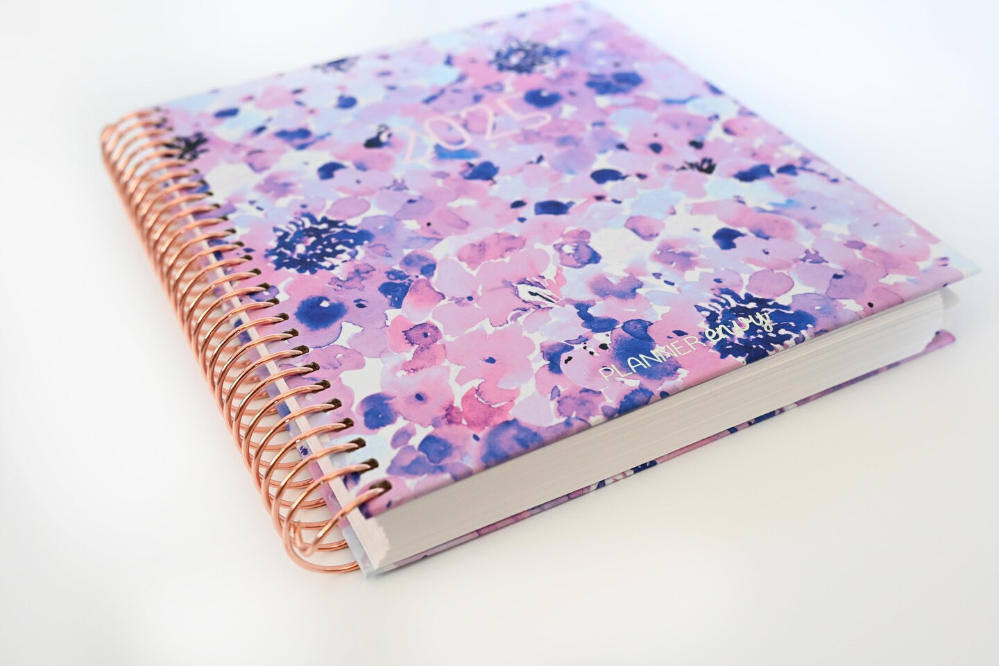 2025 Planner - Mini Signature Layout, Spiral Bound - "Purple Hydrangea" (#512)