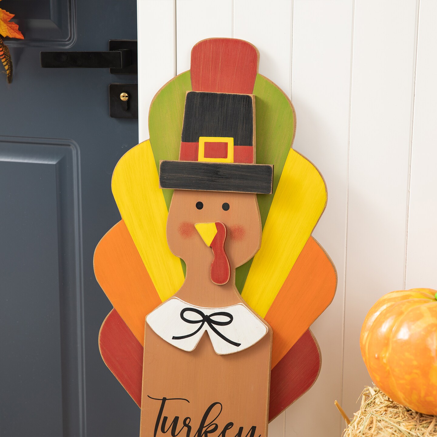 40&#x201C;H Thanksgiving Wooden Turkey Standing D&#xE9;cor