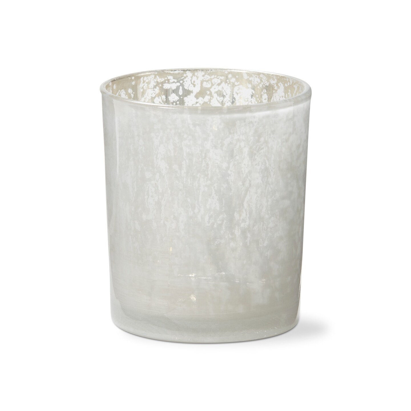 Illuminate Mercury Glass Tealight Votive Candle Holder White Tabletop Mantel Wedding Decorations, 4.0 inch