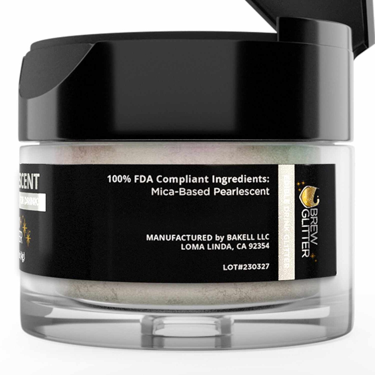 Brew Glitter - Gold Iridescent Edible Drink Glitter (4g, x1 Flip-Cap Jar) for Beer, Cocktails and Beverages