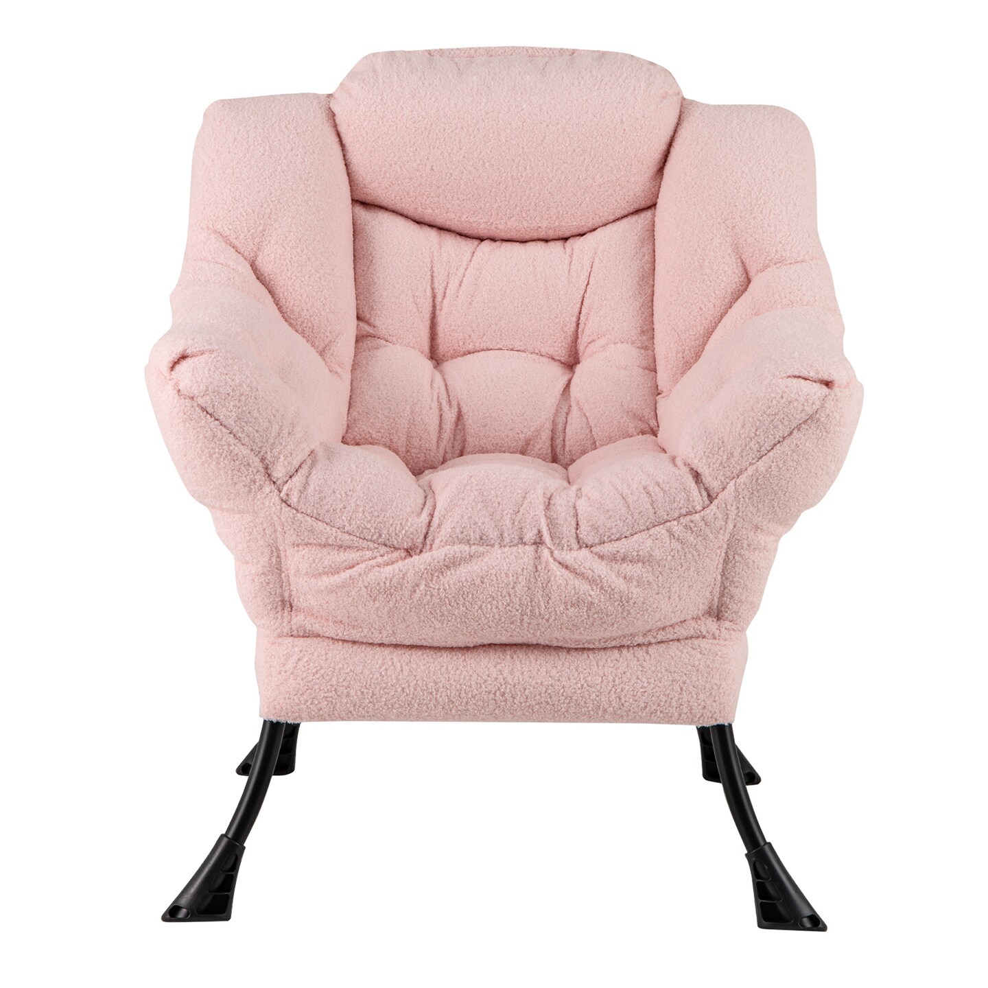 Comfy Sherpa Accent Chair with Head Pillow for Living Room or Bedroom