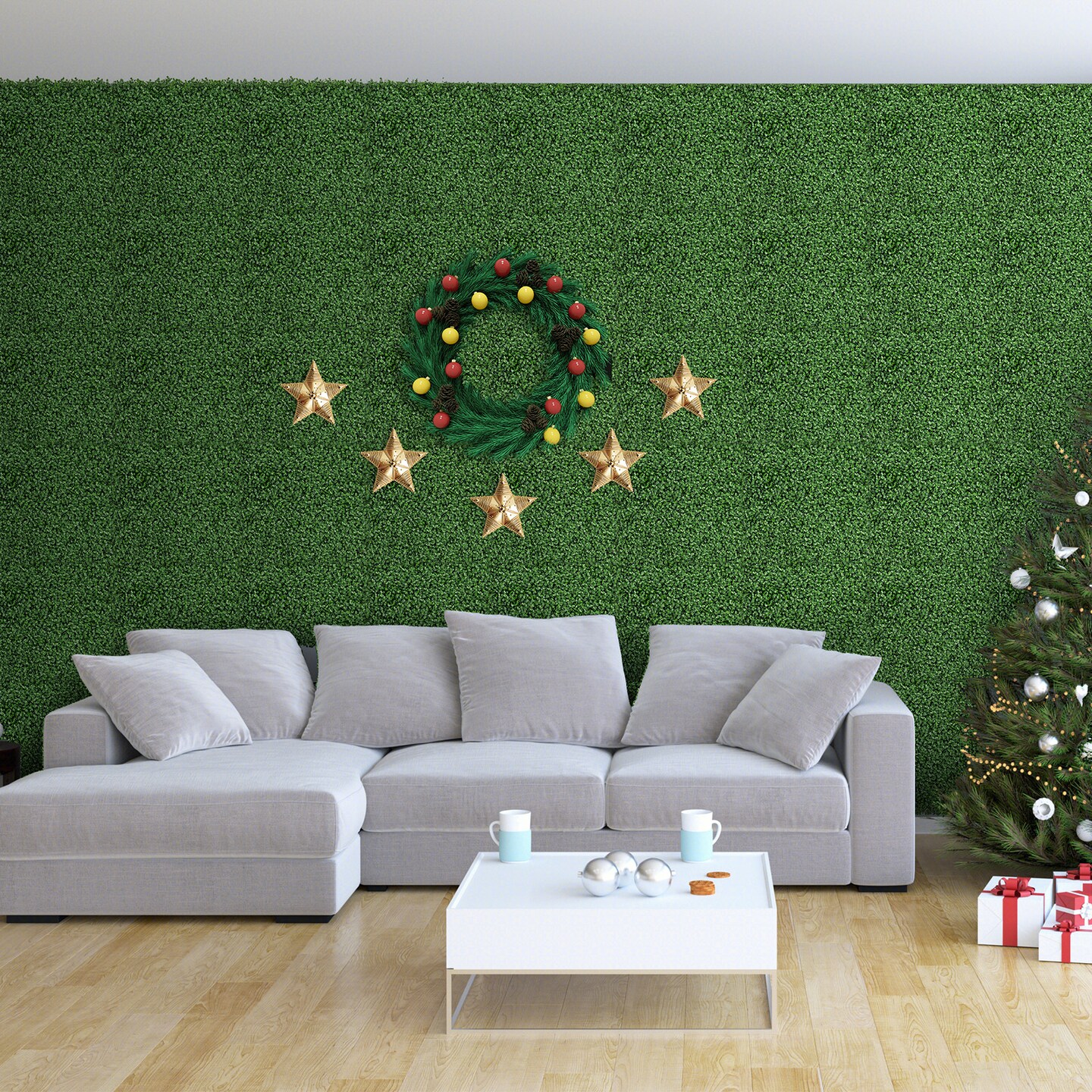 12-Pack 20x20 Inch Artificial Boxwood Wall Panels with Insertable Branches for Stunning Decor