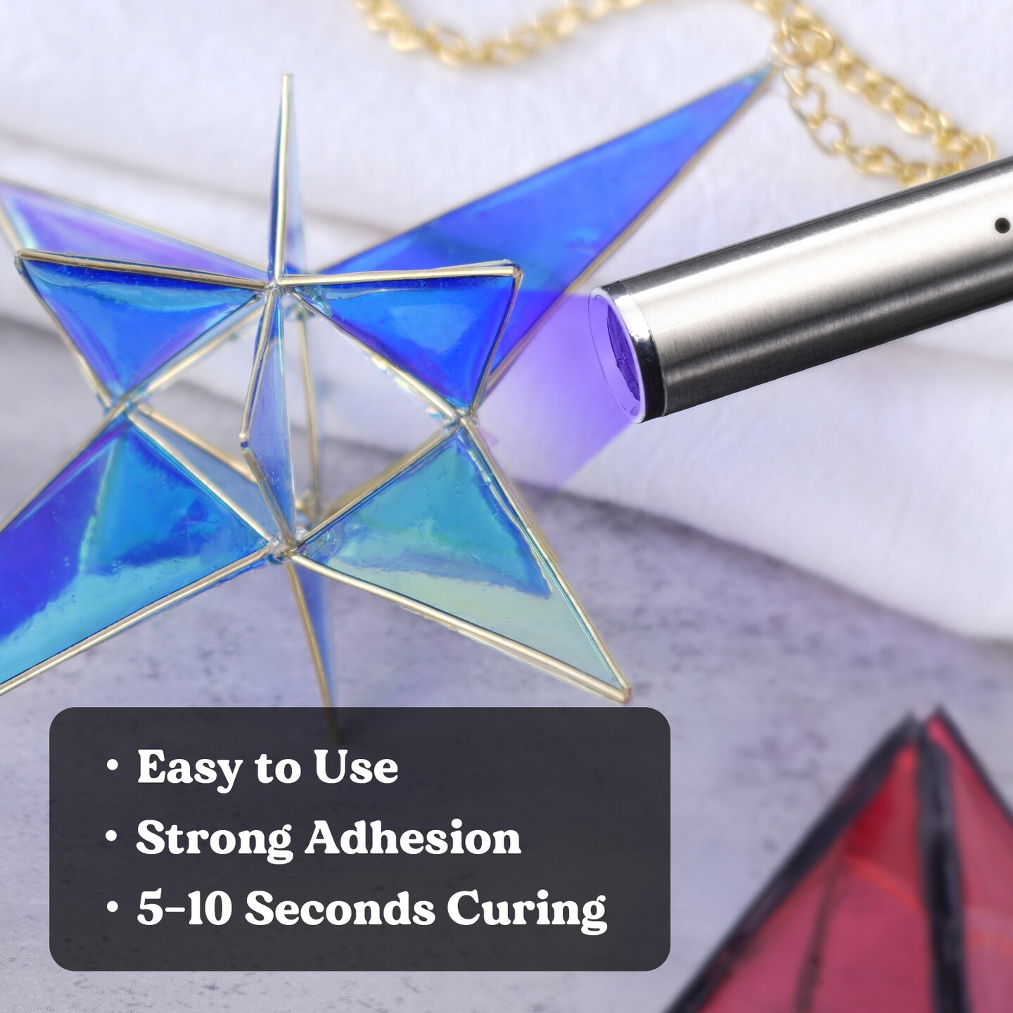 LET&#x27;S RESIN UV Resin Kit with Light, Bonding&#x26;Curing in Seconds, 30g UV Resin Kit with UV Flashlight for Welding, Jewelry UV Glue Adhesive for Plastic Repair, Glass Light, Craft Decor