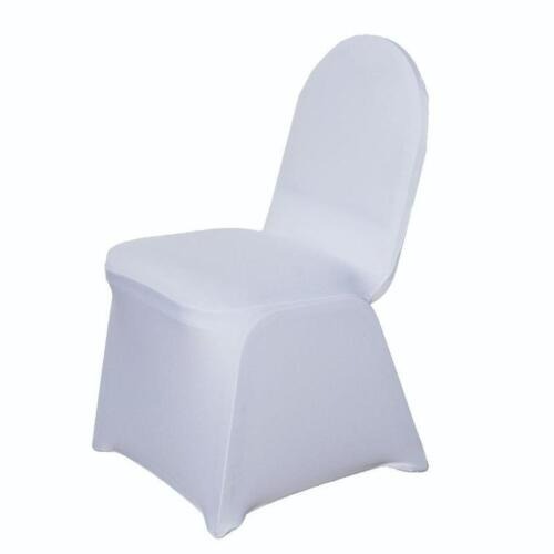 50 WHITE Banquet Stretch SPANDEX CHAIR COVERS Wedding Supplies Event Decorations