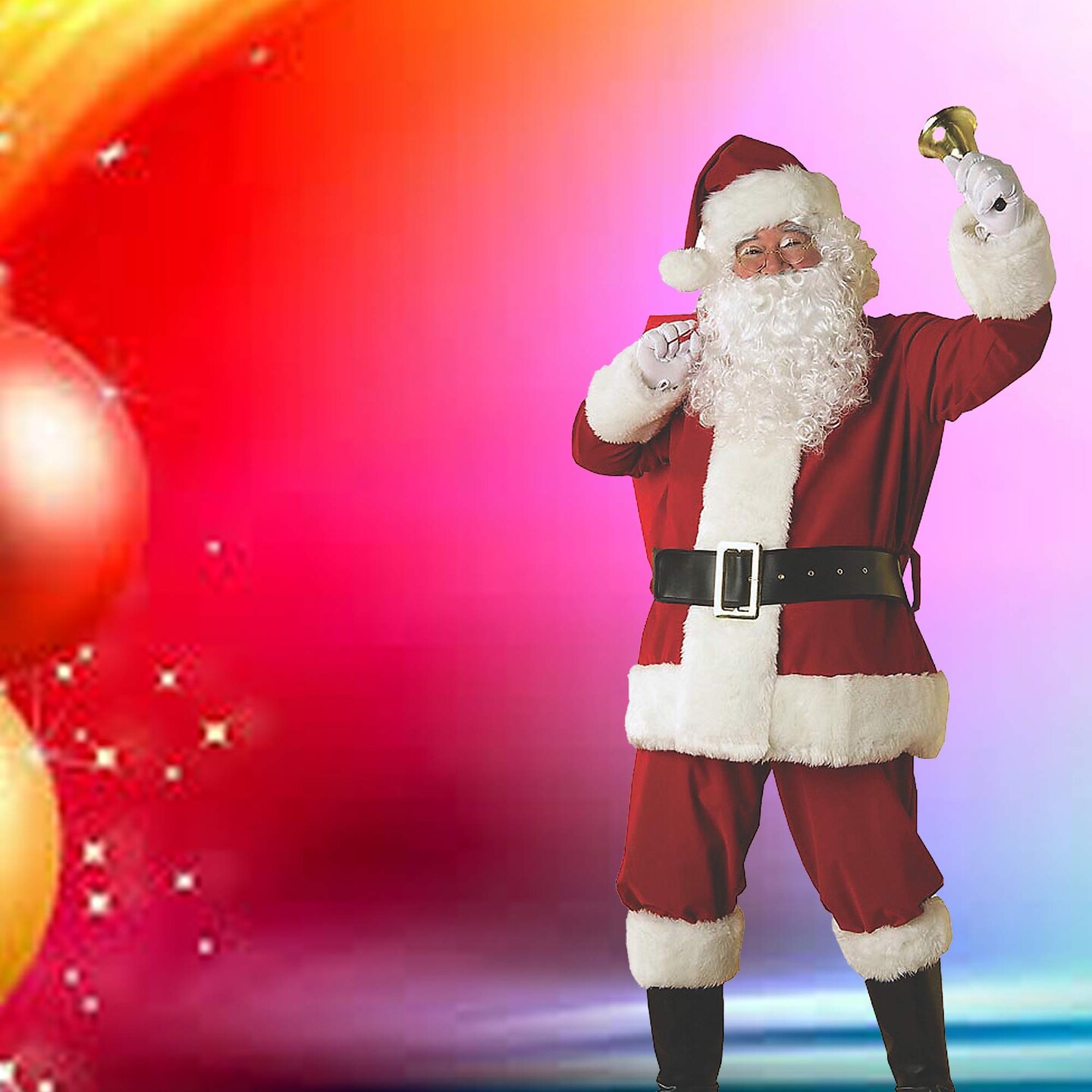 Men’s Deluxe Plush Regal Santa Claus Costume – Holiday Christmas Outfit