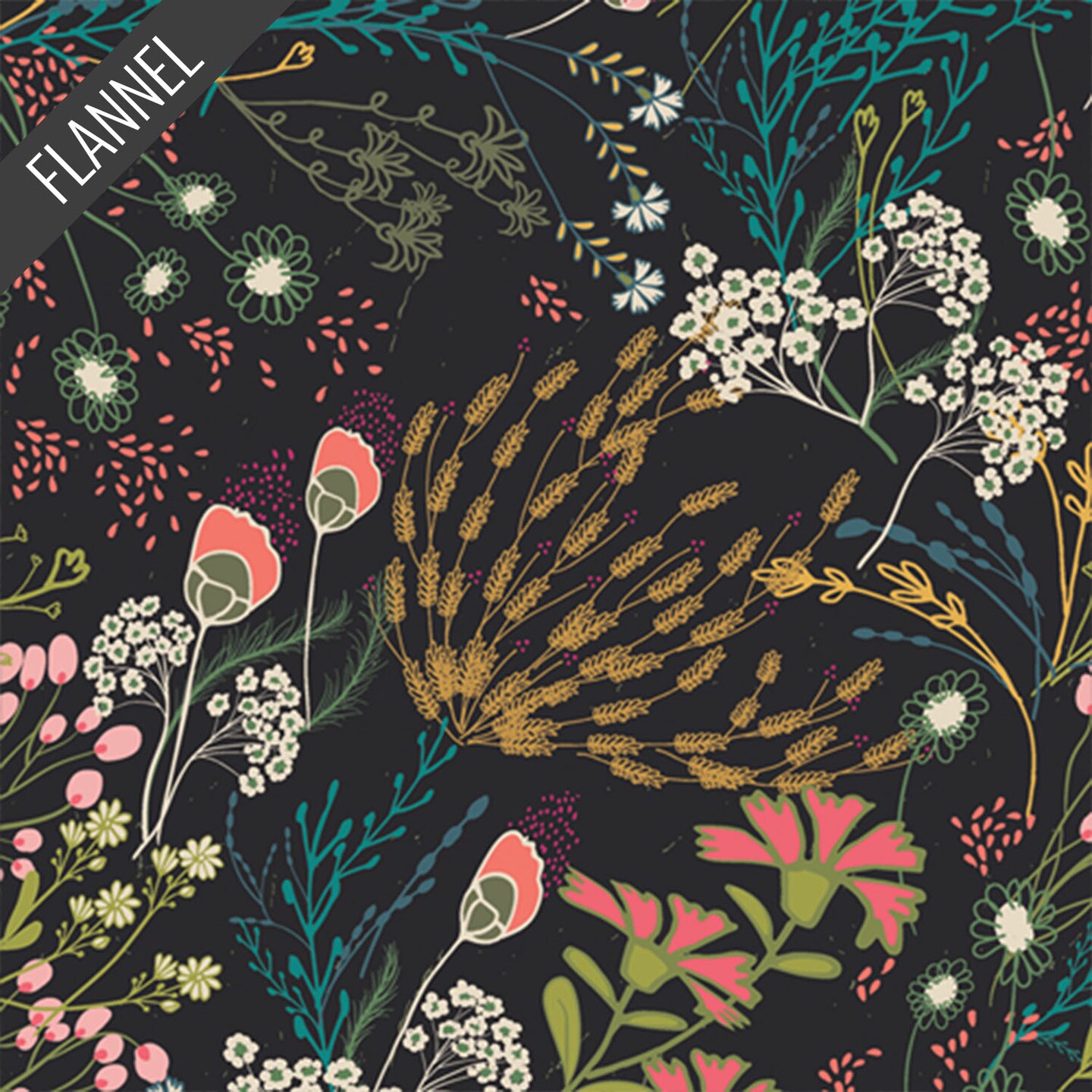 Meadow Flannel in Umbra (f-56302-1) | Art Gallery Flannel | AGF Studio | Art Gallery