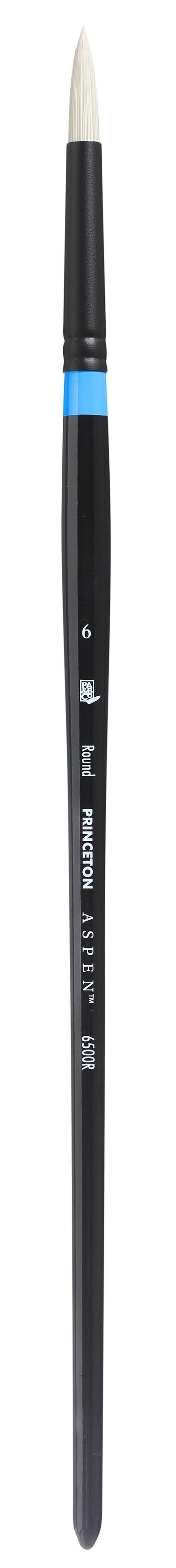 Princeton Series 6500 Aspen Synthetic Brush-Long Handle Round Size 6