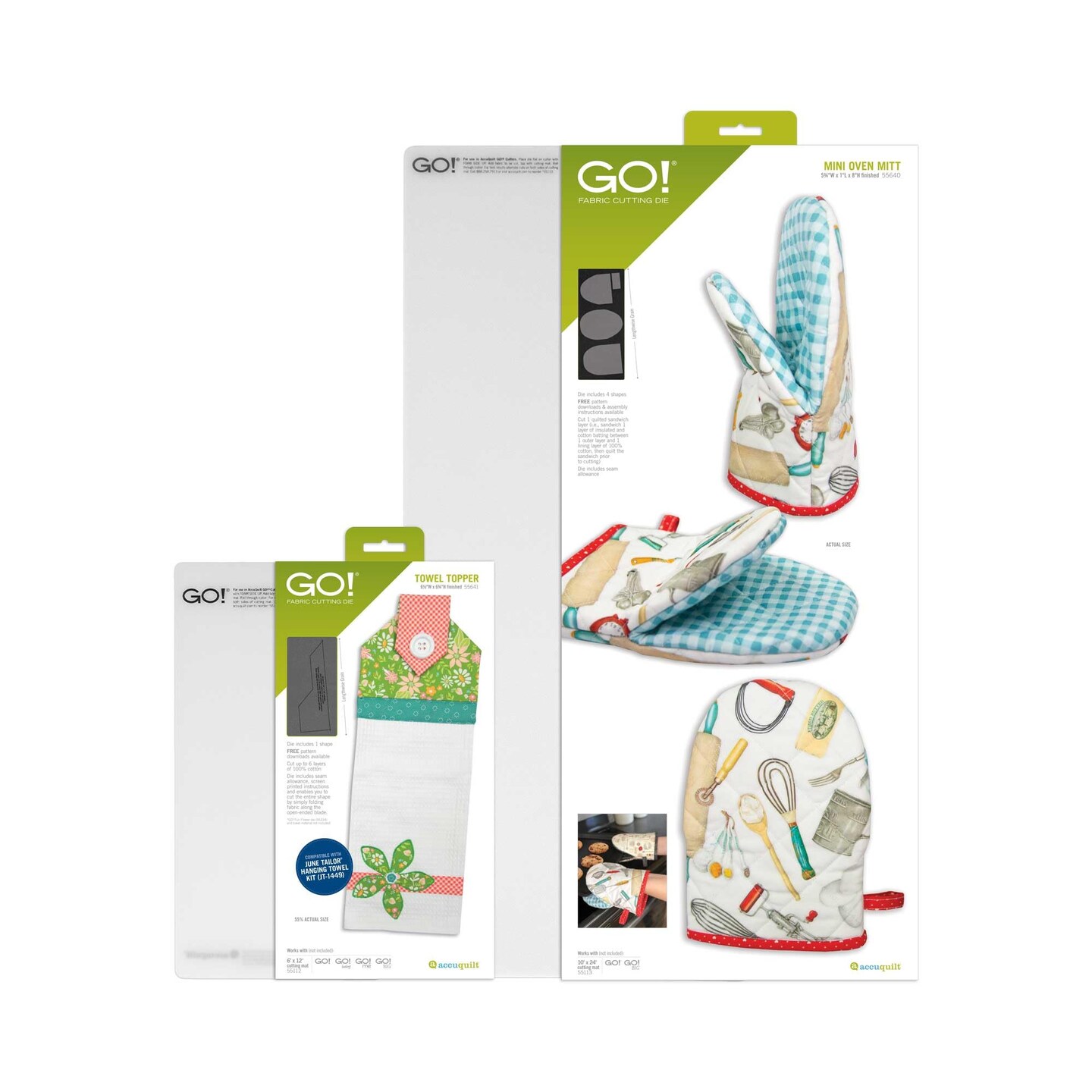 Accuquilt GO! Kitchen Essentials Die Bundle &#x2013; 2 Free Cutting Mats!