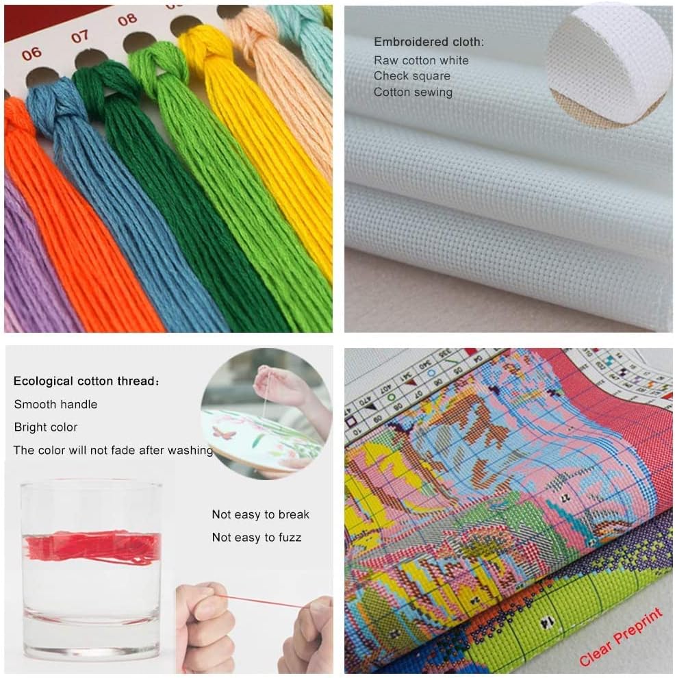 Cross Stitch Stamped Kit for Beginner