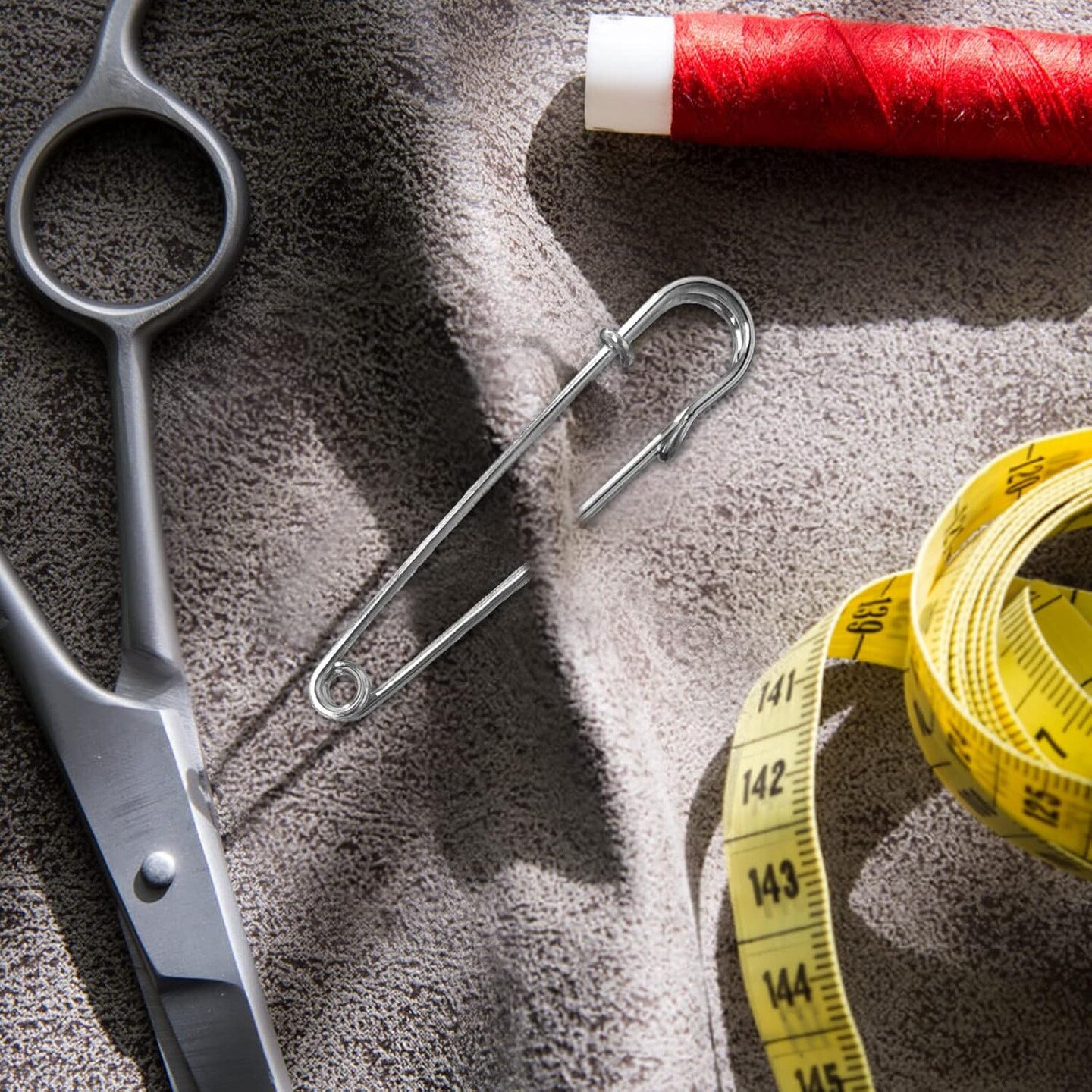 48 PCS Heavy Duty Safety Pins Assorted Sizes – 2", 2.8", 3" Large Strong Safety Pins, Durable Bulk Pack for Clothes, Blankets, Crafts, and Kilts (Stainless Steel)