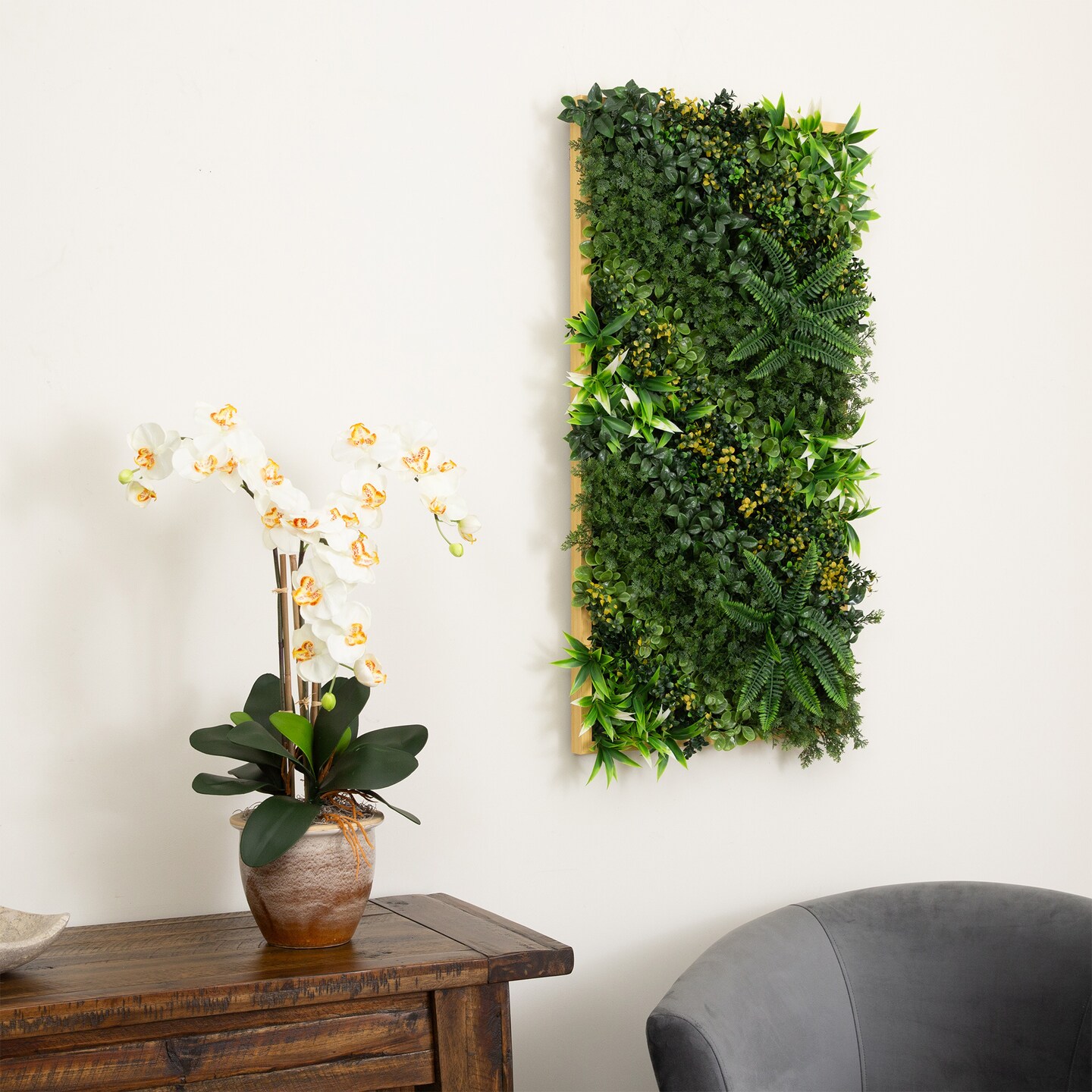 Nearly Natural Hawaiian Islands Artificial Rectangular Framed Living Wall Panel - 40&#x22;