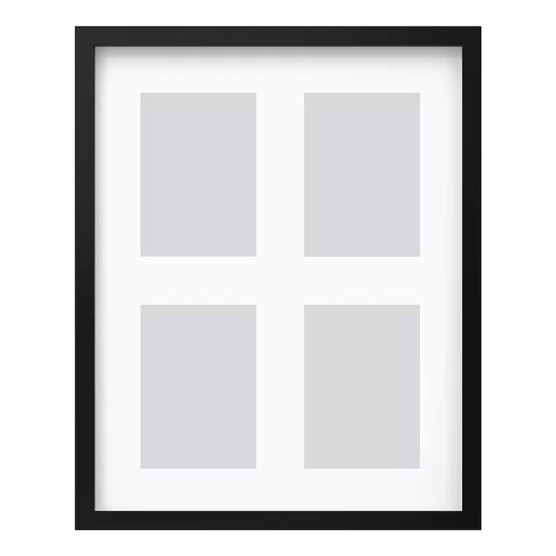 Black Frame for 4 Pictures 15 &#xBE;x19 &#xBE;&#x22;