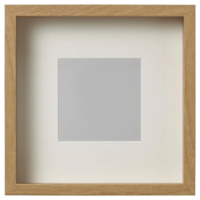 Frame Oak Effect 9 &#xBE;x9 &#xBE;&#x22; Stylish Square Frame for Wall or Tabletop Display