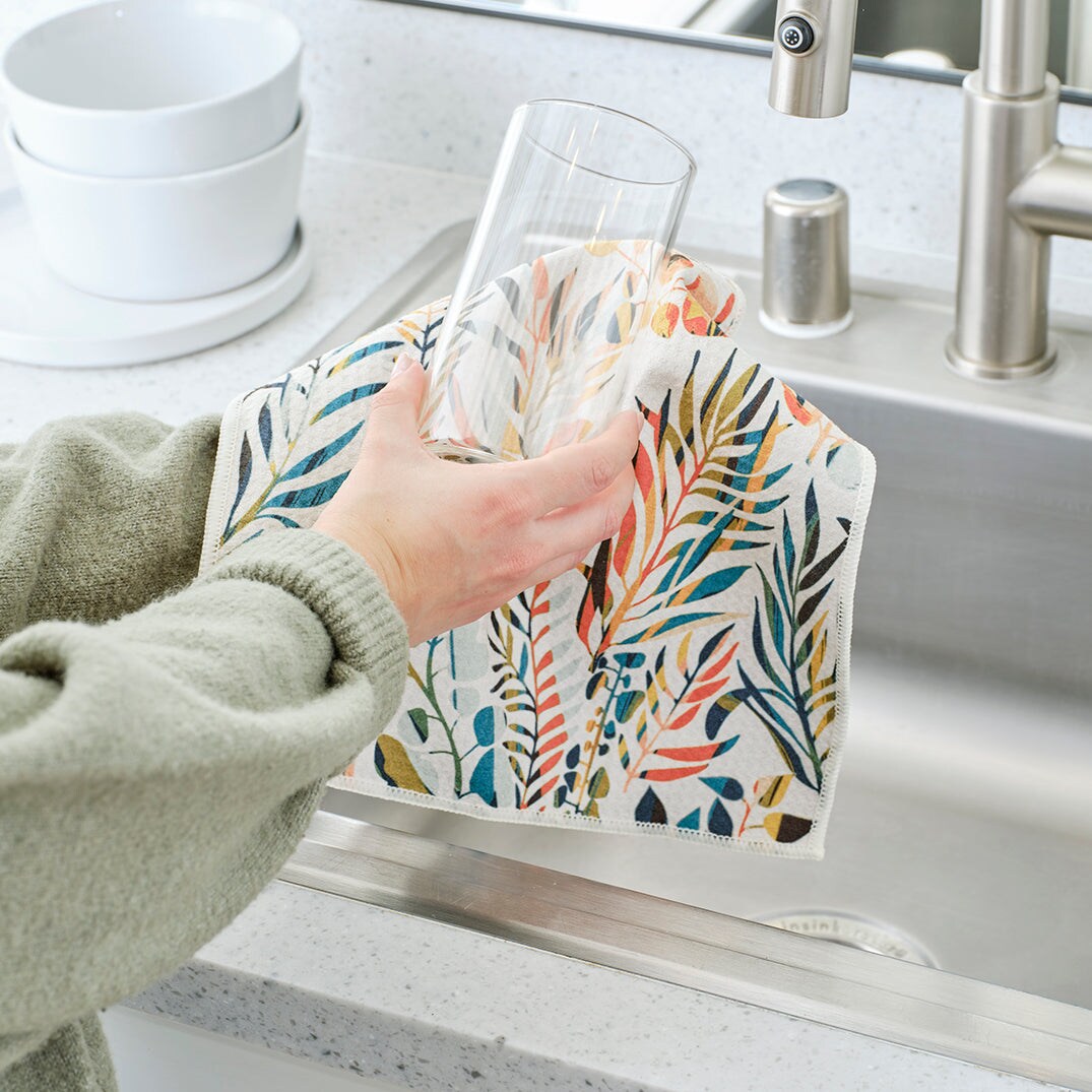 Colorful Leaves All-Purpose Microfiber Towels, Set of 4