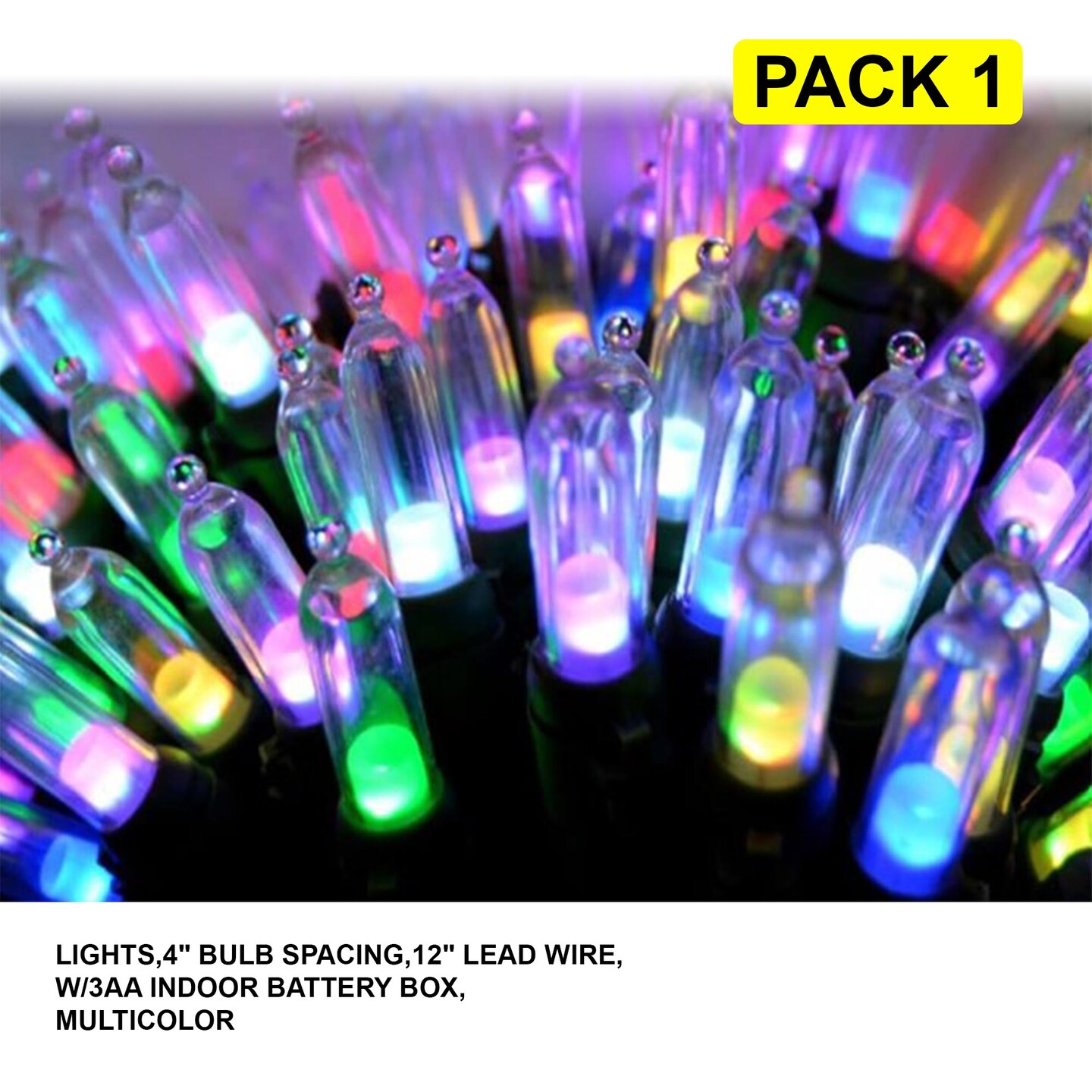 20 LED M5 Multicolor String Lights Battery Operated Indoor Decor, Count ...