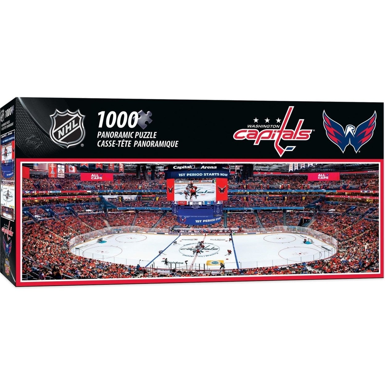 Washington Capitals 1000 Piece Panoramic Jigsaw Puzzle 13X39 Recycled Material