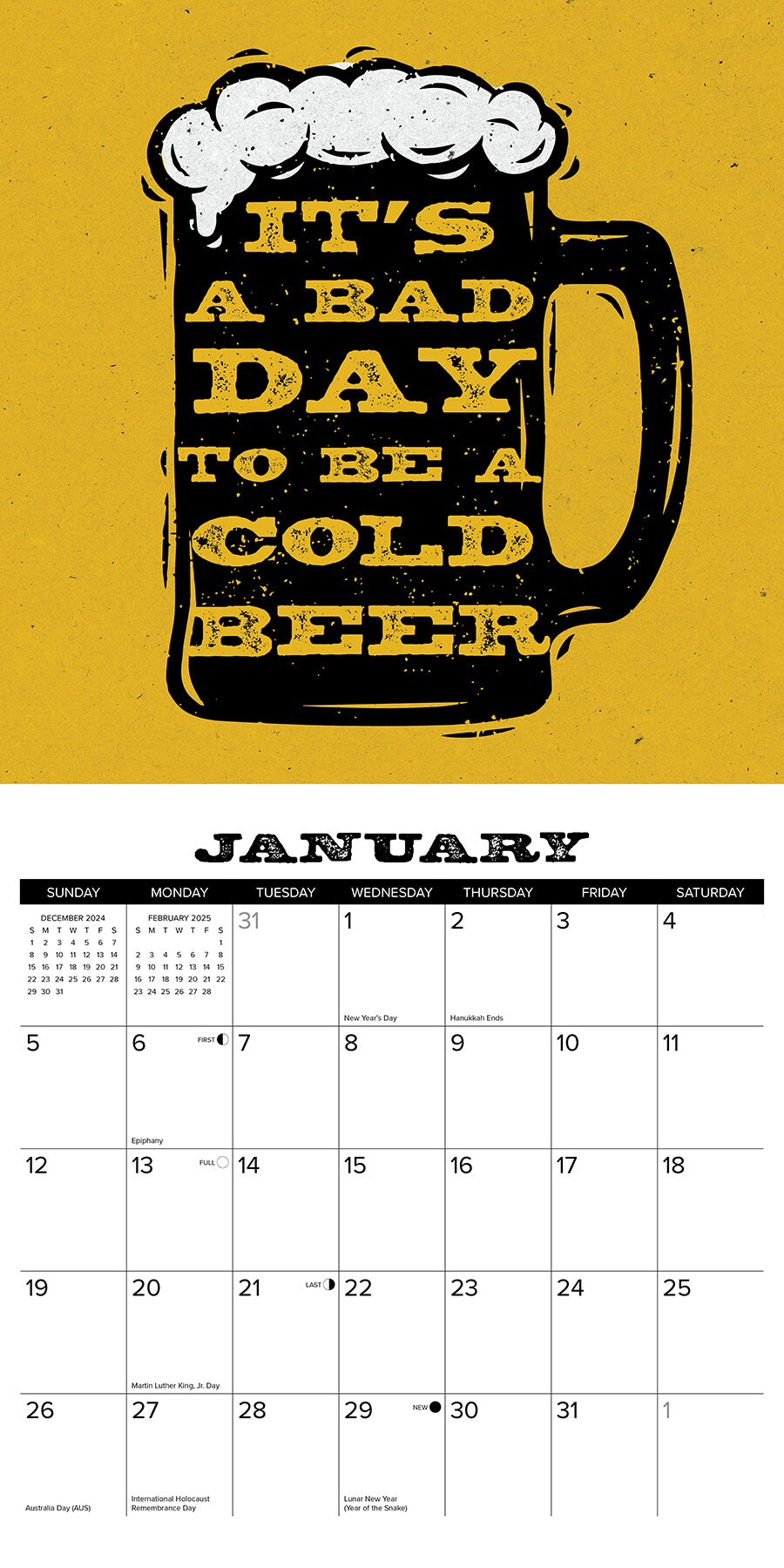 Beer&#x2014;Through the Years 2025 Wall Calendar