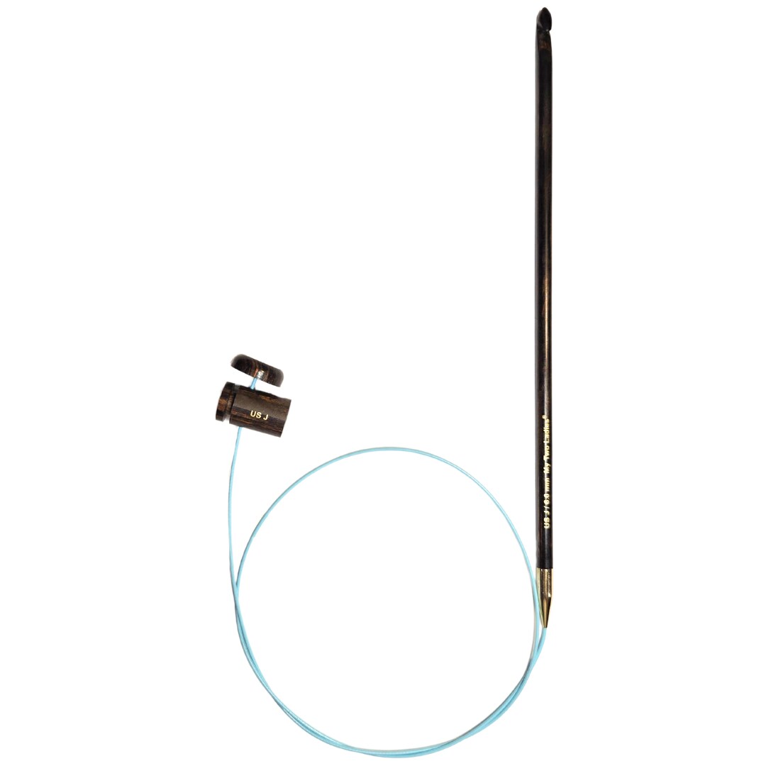 My Two Ladies | Blue Silk | Tunisian Adjustable Crochet Hooks | 12 Sizes