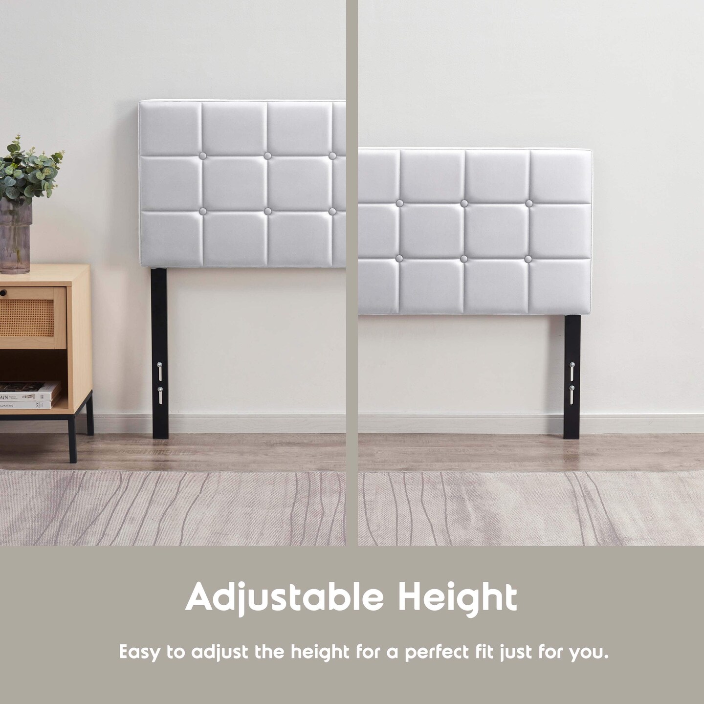 Nestl Button Tufted Upholstered Headboard