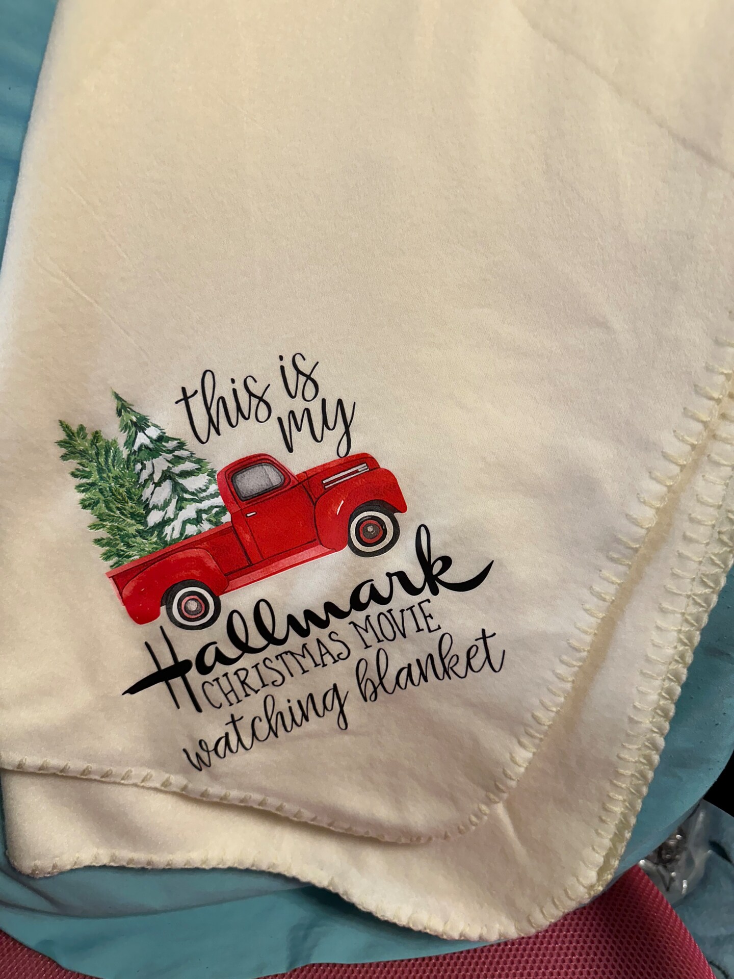This is my Hallmark Christmas Movie Blanket Sublimation Blanket