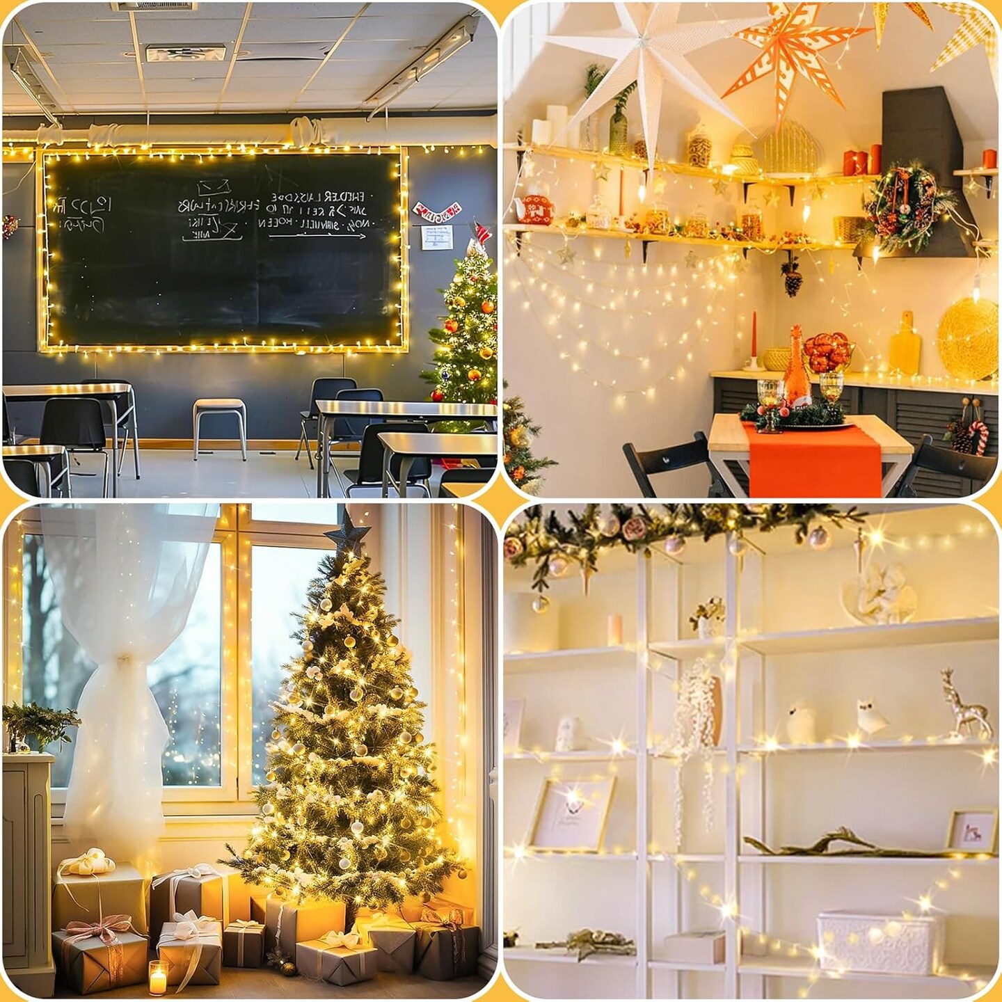 394FT 1200 LED Christmas Lights Outdoor String Lights 8 Modes & Timer Twinkle Fairy Lights Plug in Waterproof LED String Lights for Xmas Patio Wedding Holiday Party Decorations (Warm White)