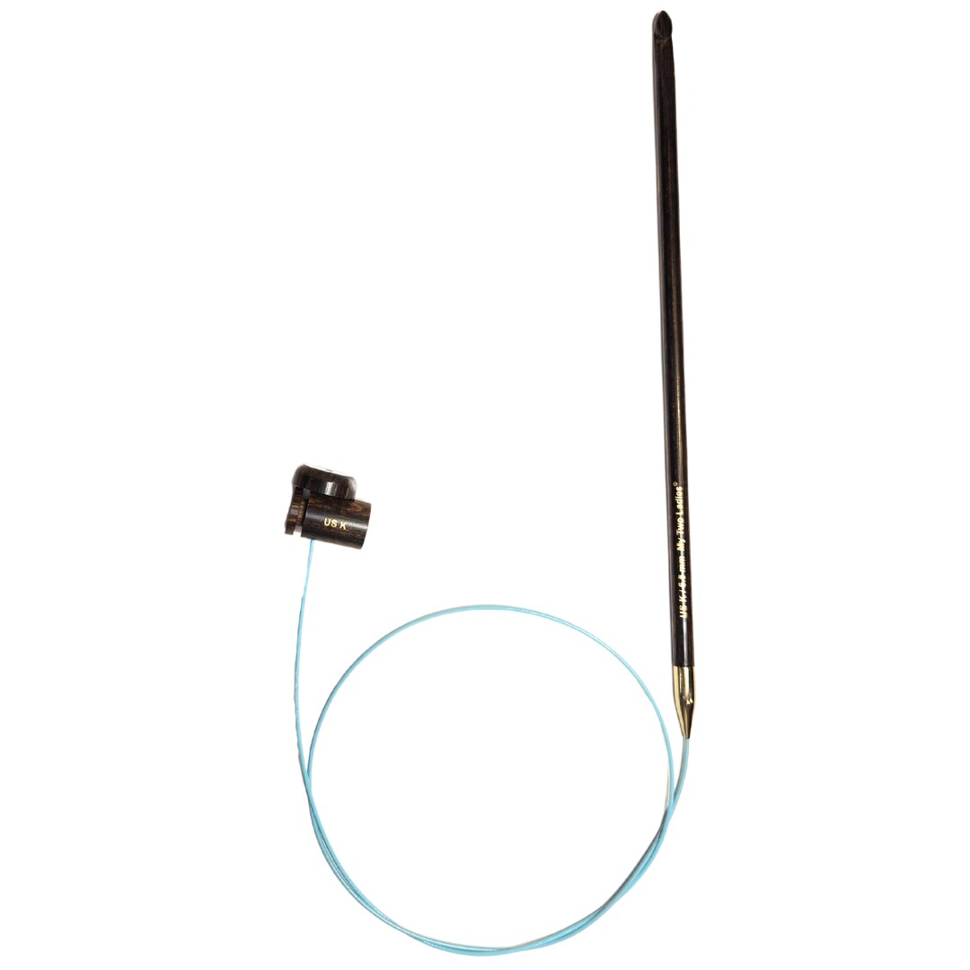 My Two Ladies | Blue Silk | Tunisian Adjustable Crochet Hooks | 12 Sizes