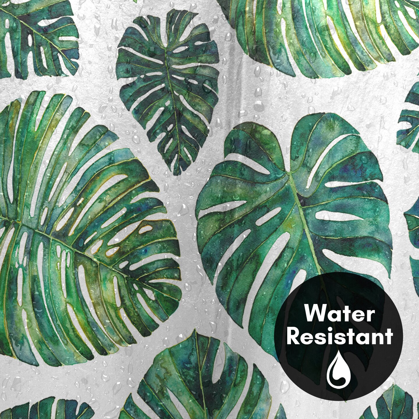 Americanflat 71&#x22; x 74&#x22; Shower Curtain, Tropical Leaves by Elena O&#x27;Neill