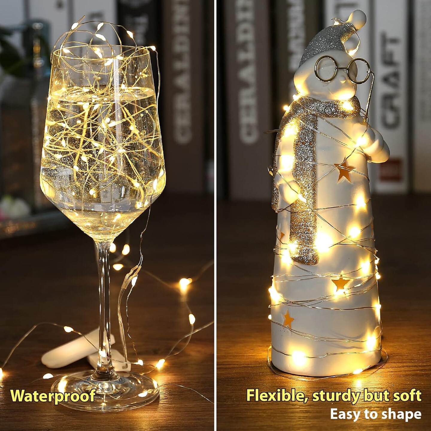 12 Pack Fairy Lights Battery Operated, Warm White 7ft 20LED Mini Firefly Starry Lights for Indoor Outdoor Mason Jars Halloween Thanksgiving