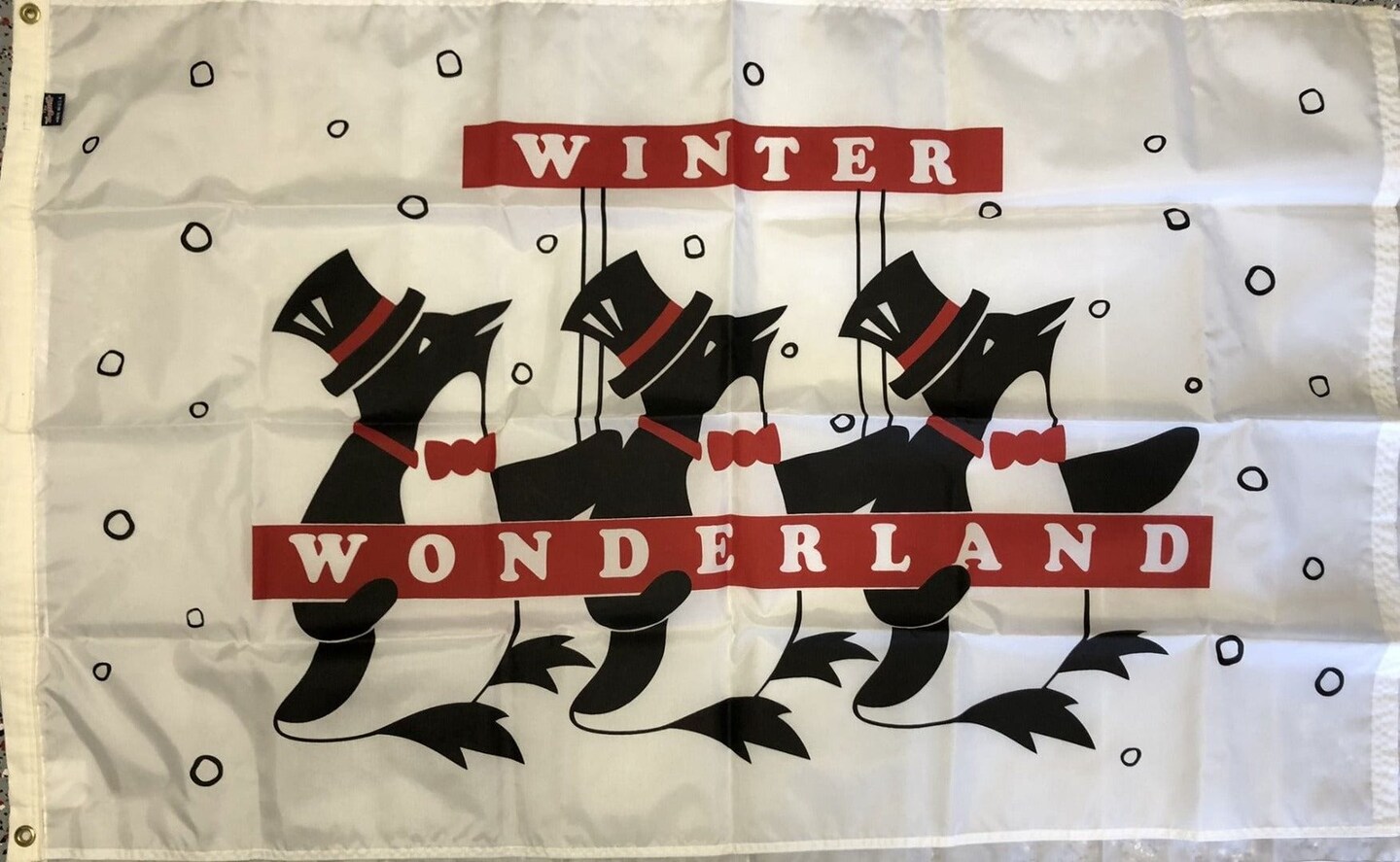 Penguins Winter Wonderland Flag 3x5
