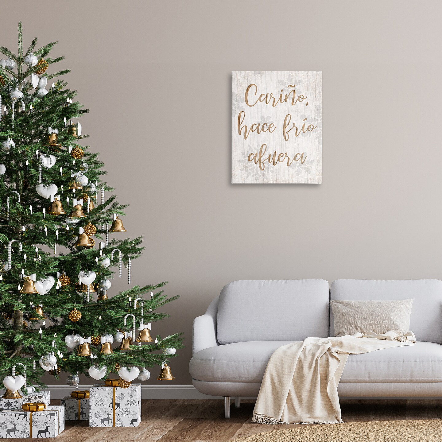 Stupell Industries Cari&#xF1;o Hace Frio Afuera Canvas Wall Art