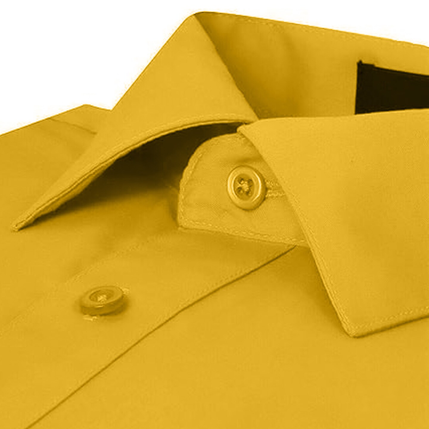 Yellow Slim Fit Long Sleeve Collared Shirt