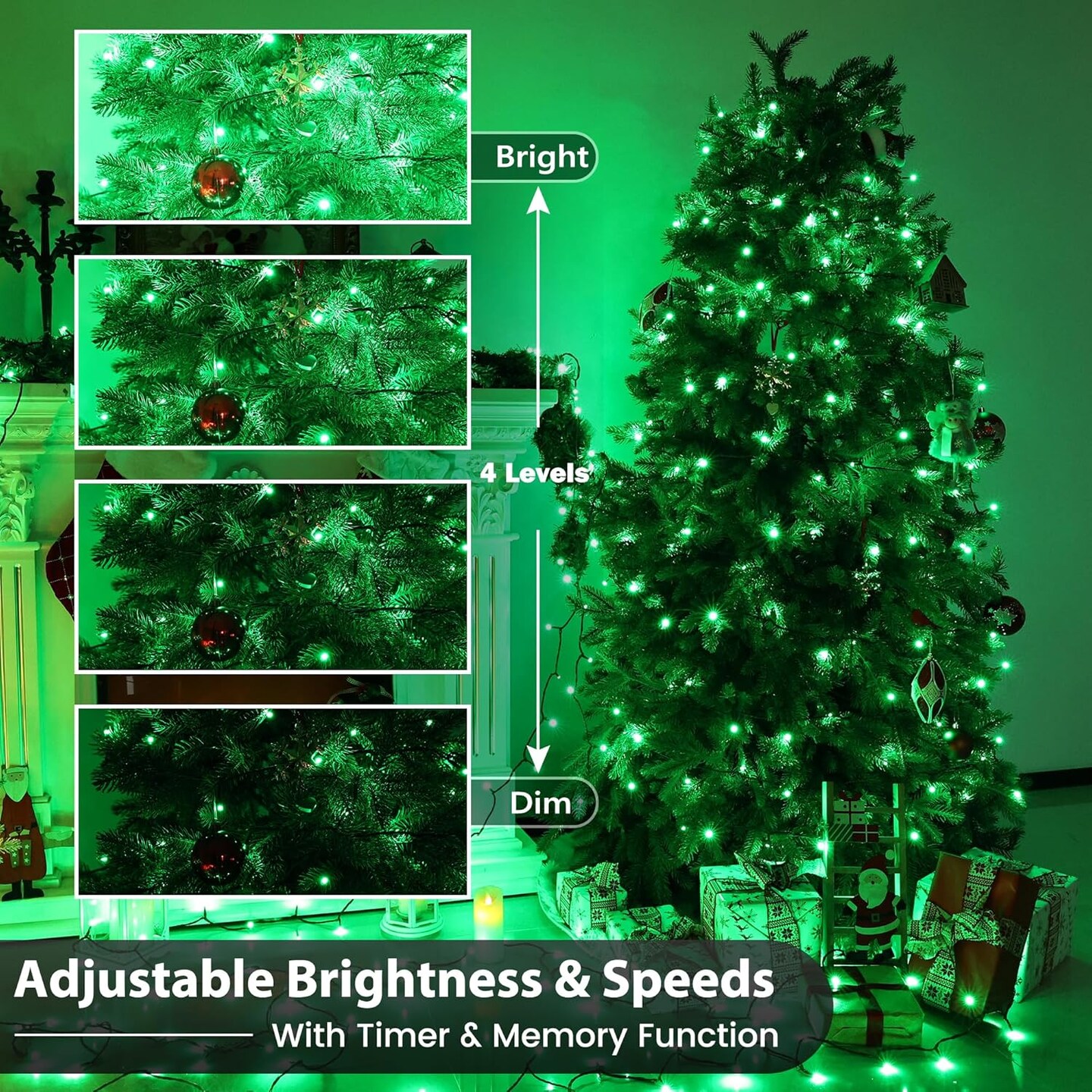 Christmas Lights RGB String Lights, 131ft 350 LED String Lights with Remote &#x26; Timer, Waterproof Color Changing String Lights - Xmas Tree Lights for Homer Party Indoor Outdoor Christmas Decor