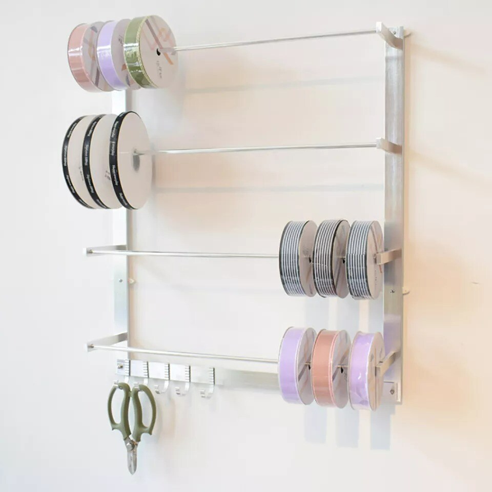 Wire Spool Rack Thread Holder Organizer Ribbons Roll Storage Sewing Cone Rack