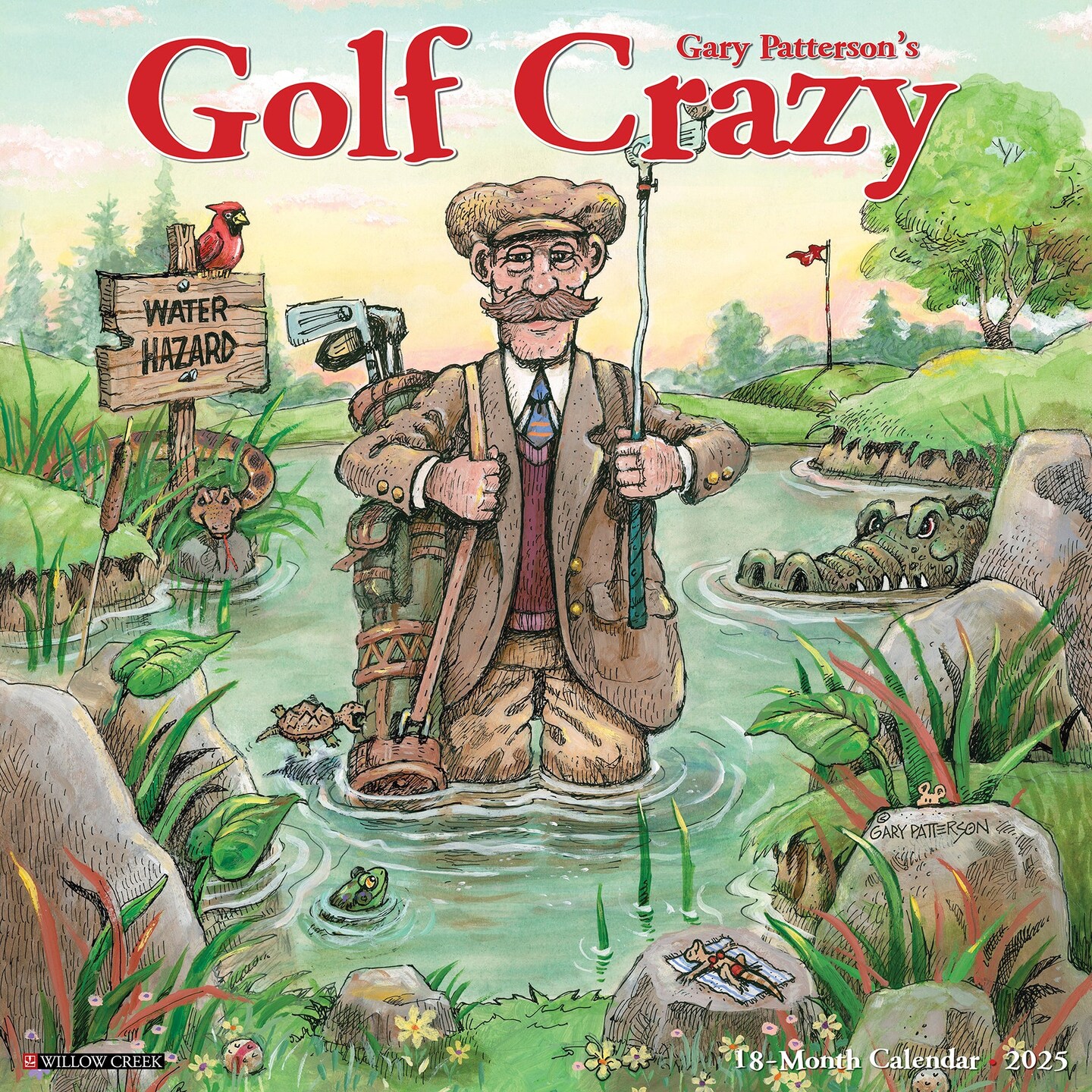 Golf Crazy by Gary Patterson 2025 Wall Calendar