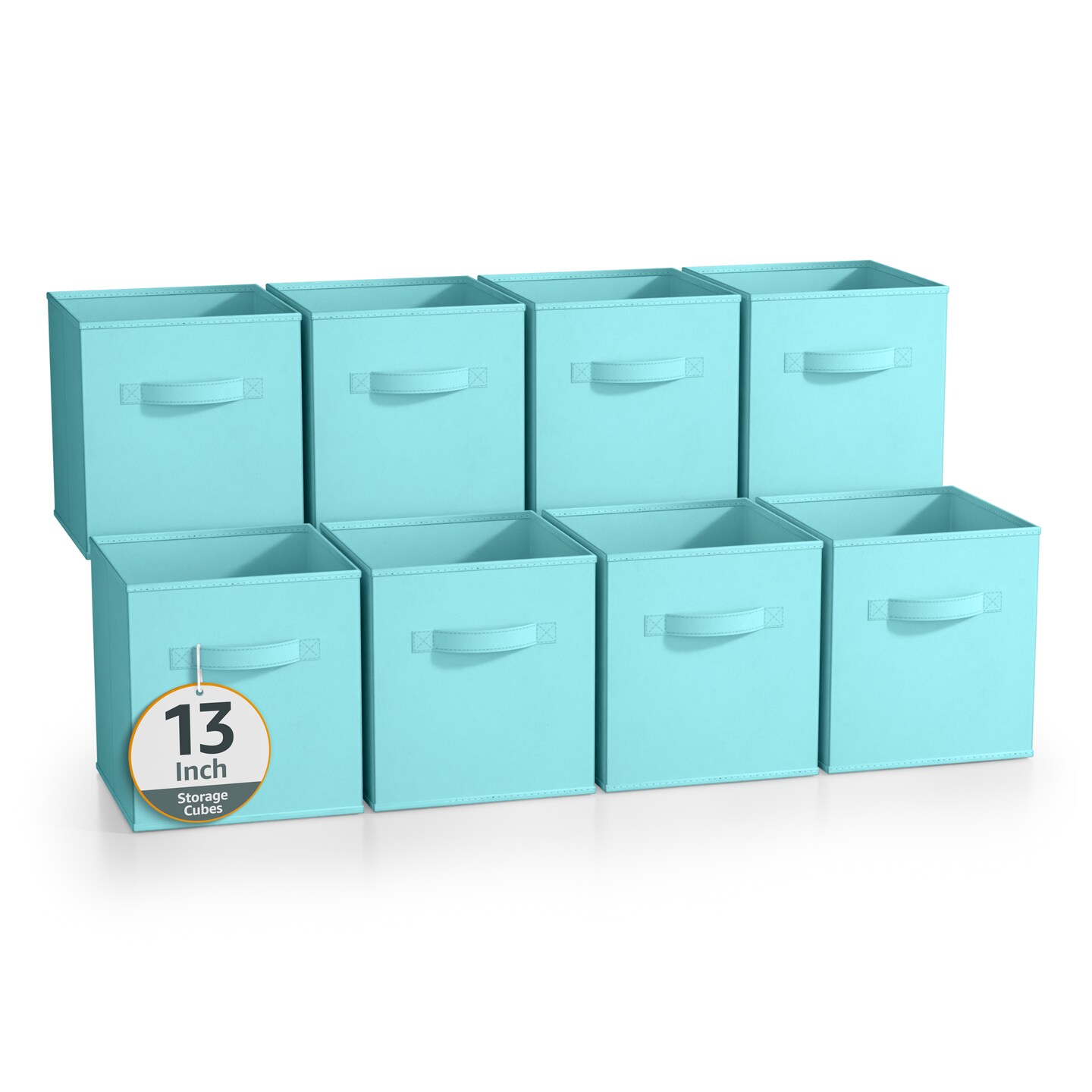 Sorbus Large 13" Storage Bins - 8 Pack Sturdy Collapsible Fabric Storage Cubes with Handles