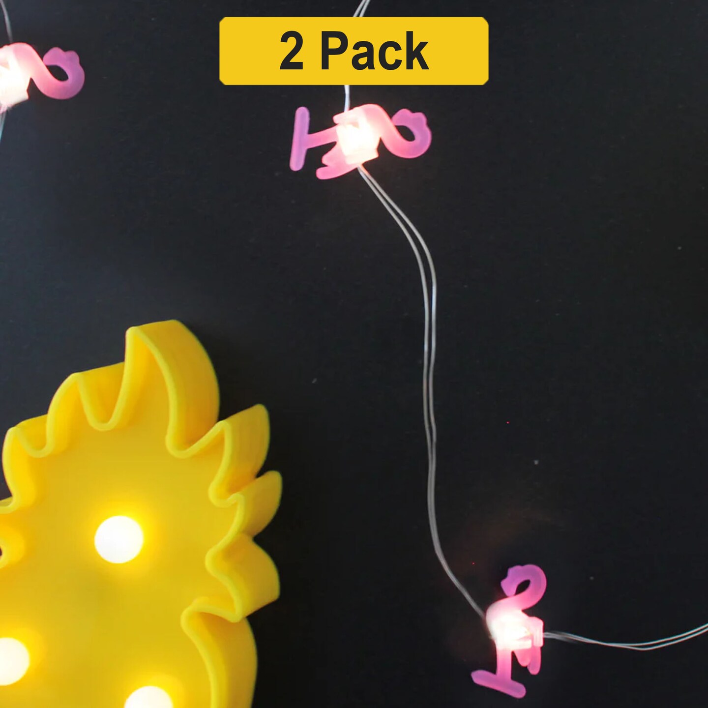 20 LED Flamingo Lights with Battery Operation for Christmas