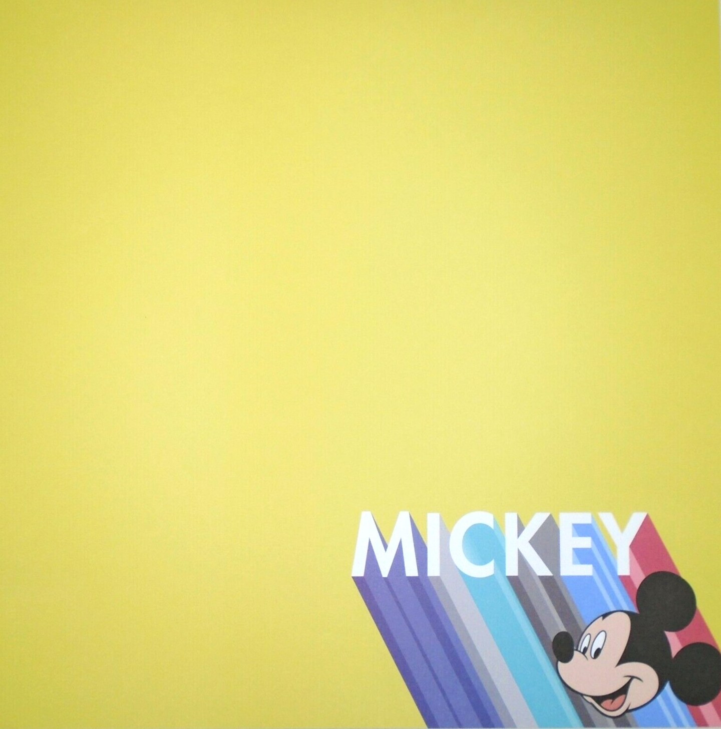 Disney Mickey Mouse Paint Samples 12x12 Scrapbook Paper