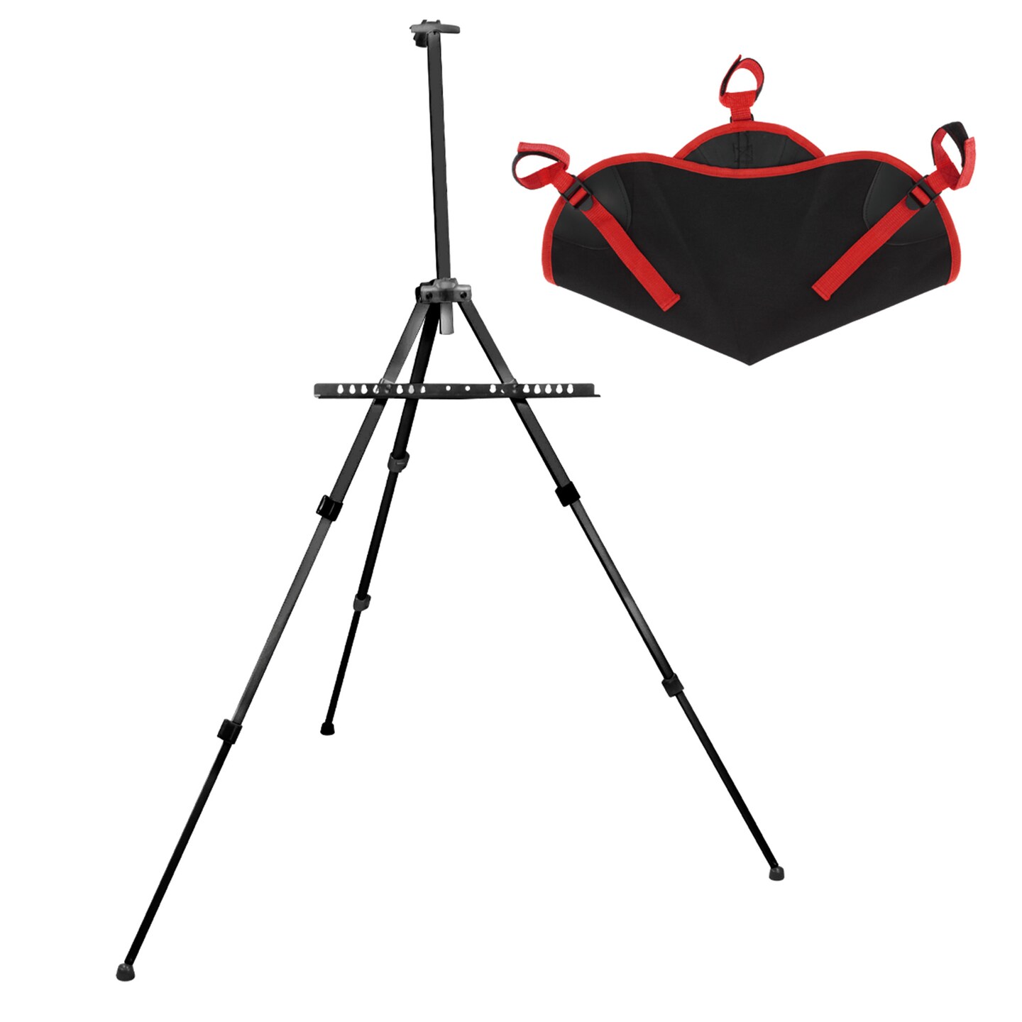 Creative Mark Feather Portable Lightweight Painting Adjustable Folding Tripod Easel Stand for Painting with Tripod Weight Bag, Easy-Lok Canvas Holder Fits 1.5&#x22; Canvases from 4&#x27;&#x27;-30&#x27;&#x27; Tall