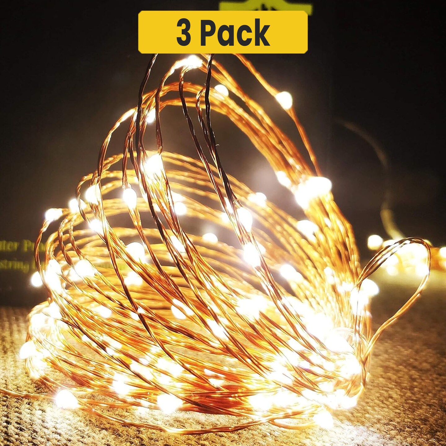 Elegant 180 LED Silver Copper Branch Lights Starry Plug-in Decor