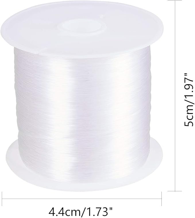 140 Yards 0.2mm Clear Fishing Line Invisible Nylon Thread Jewelry String Wire Crystal Beading Cords String for Christmas Tree Party Decor, Seed Beads Jewelry Bracelet Making